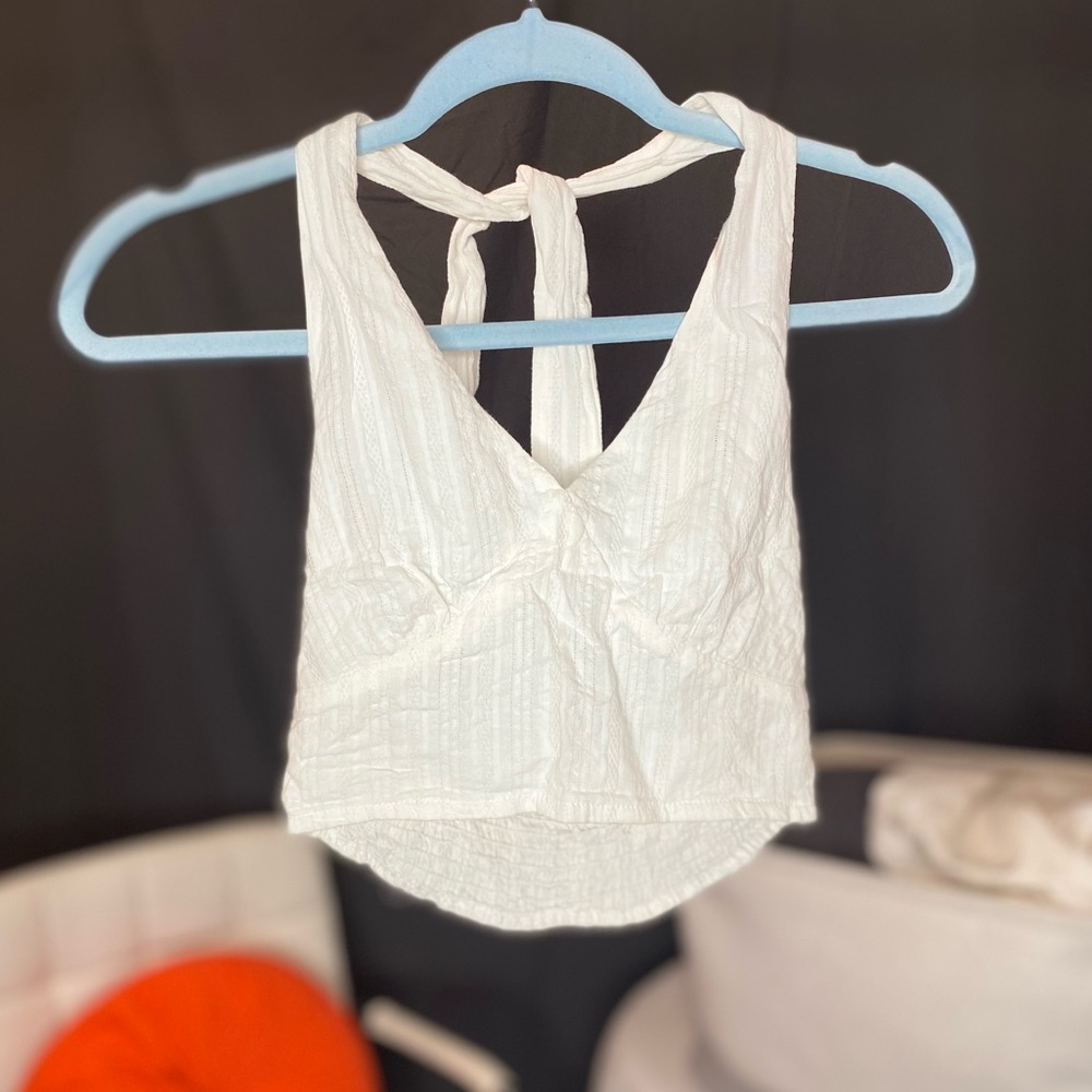 Tie Halter Neck Crop Top